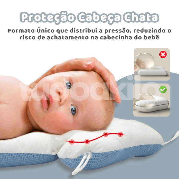 Travesseiro Anatômico para Bebês Hipoalergênico • Aconcheguinho