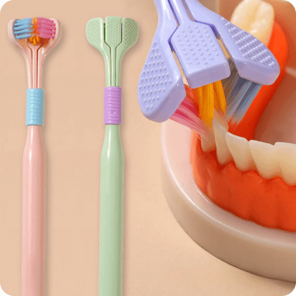 Escova de Dentes Infantil 3 Lados • 4 Anos - tudoakilo