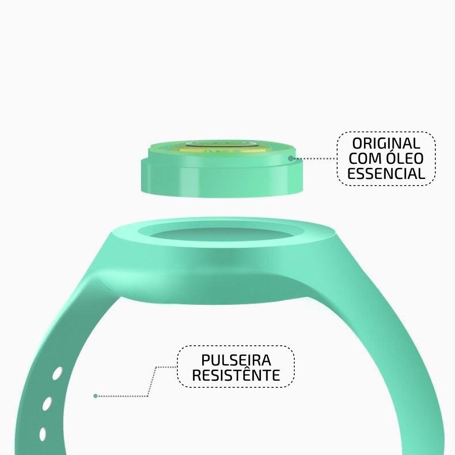 Kit 4 Pulseiras LED Repelente Infantil com Óleos Essenciais