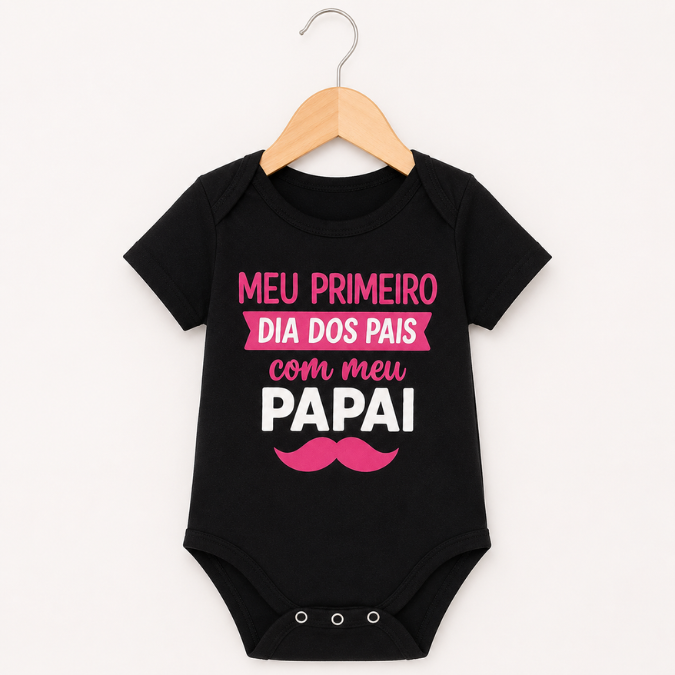 Body Bebê Temático Dia dos Pais • Kit 3 Peças  tudoakilo