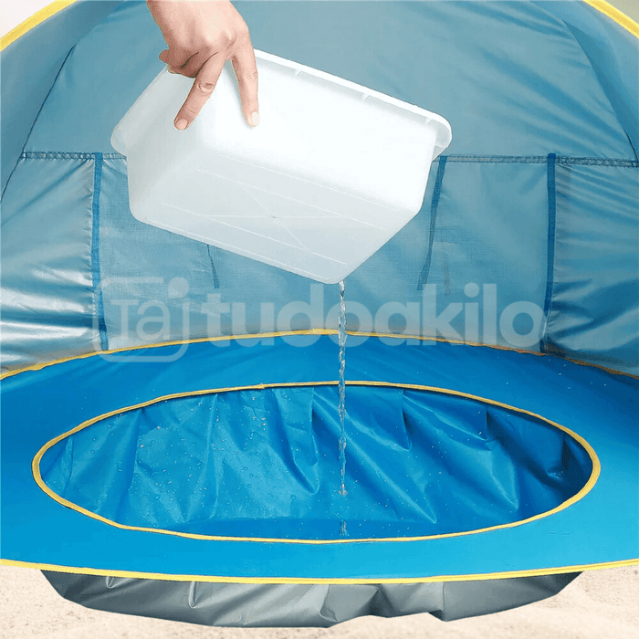 Barraca de Praia Infantil com Piscina e Proteção UV - tudoakilo