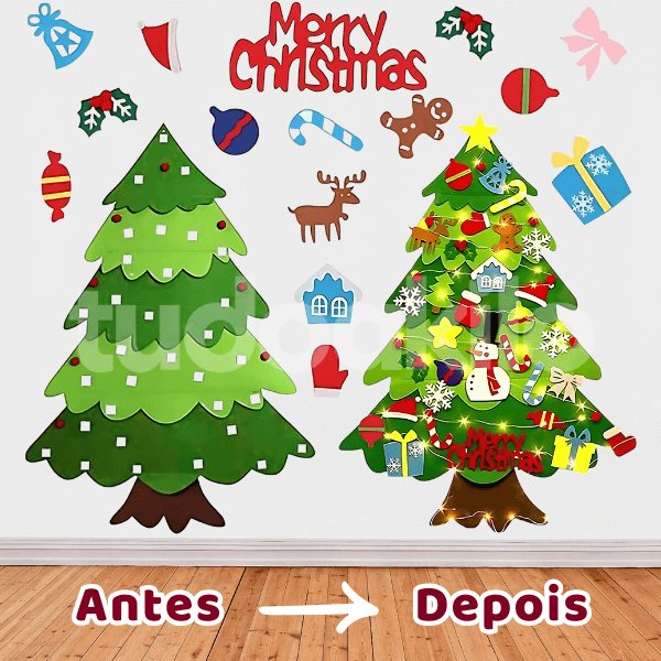 Árvore de Natal em Feltro Montessori + Brinde Especial