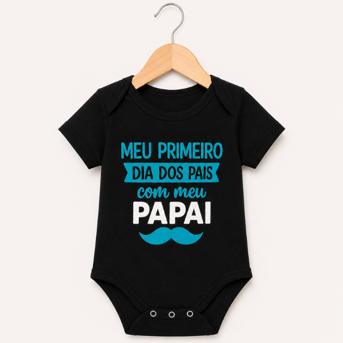 Body Bebê Temático Dia dos Pais • Kit 3 Peças  tudoakilo