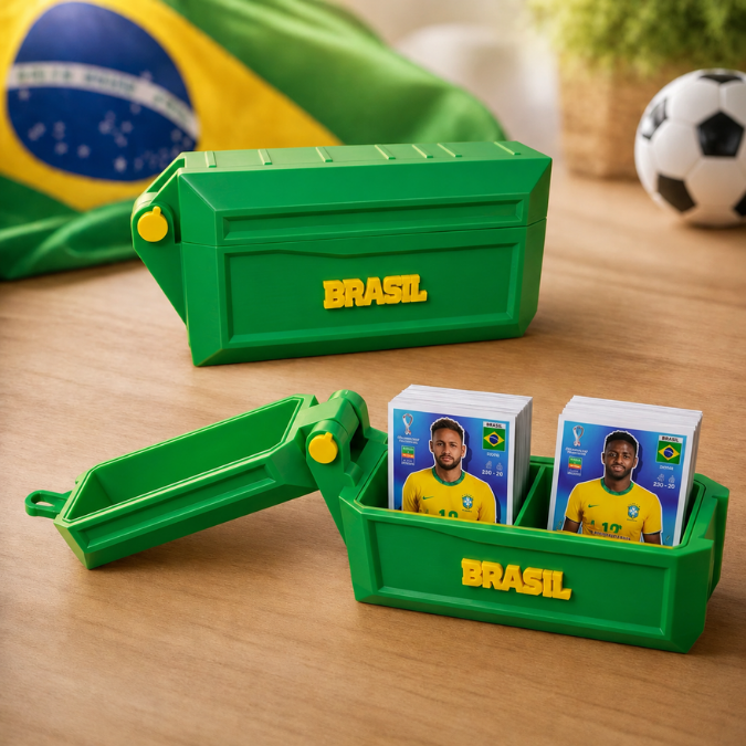 Porta Figurinhas Brasil Copa do Mundo 2026  tudoakilo