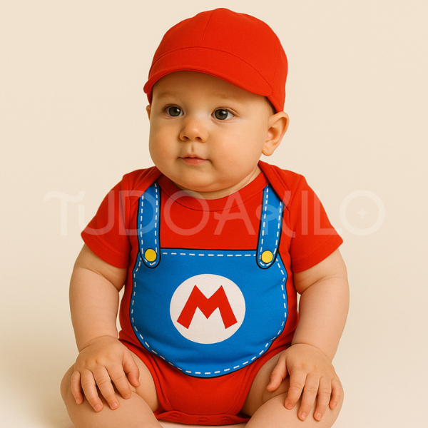 Body Bebê Temático Mêsversário • Kit 2 Peças  tudoakilo