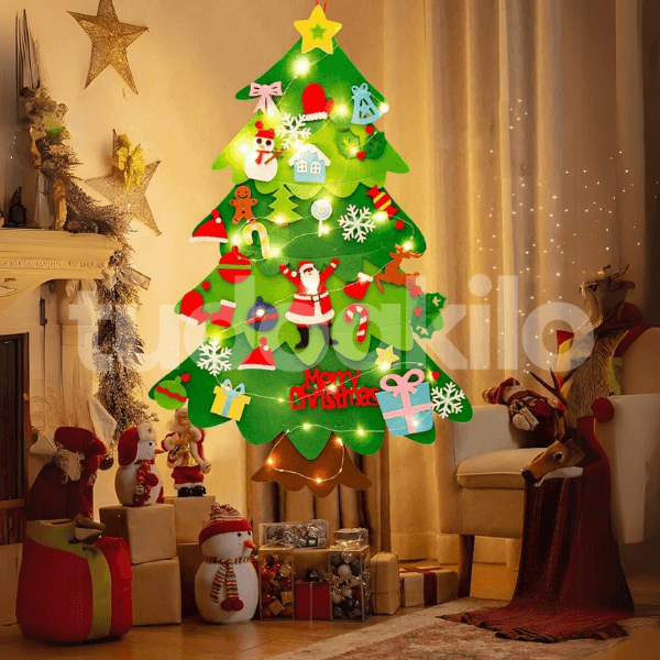 Árvore de Natal em Feltro Montessori + Brinde Especial - TudoAkilo