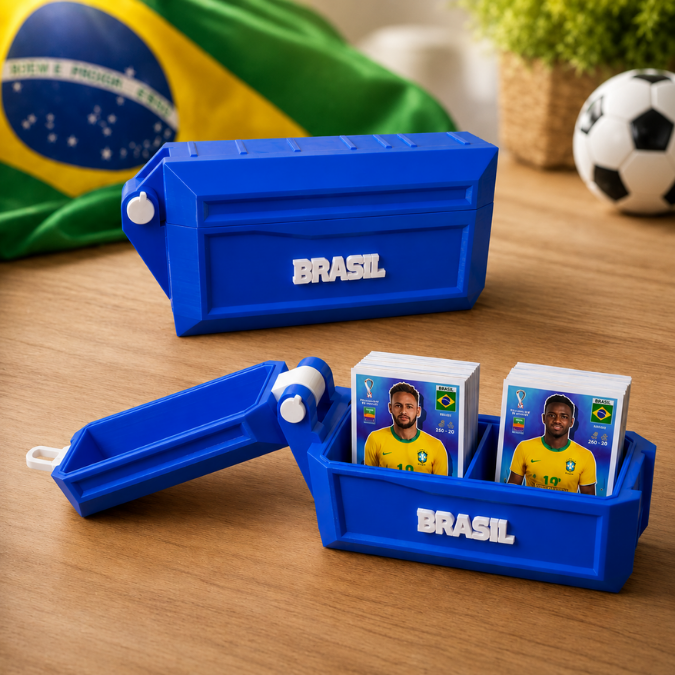 Porta Figurinhas Brasil Copa do Mundo 2026  tudoakilo