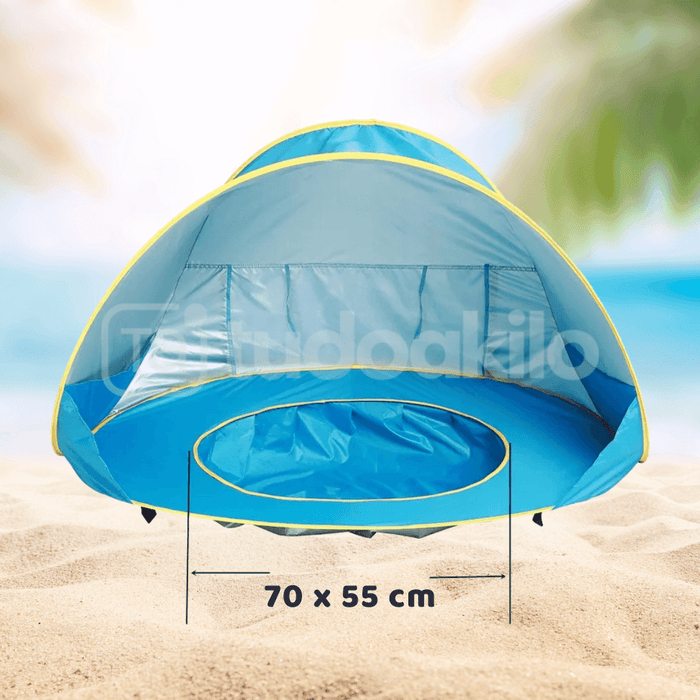 Barraca de Praia Infantil com Piscina e Proteção UV - tudoakilo