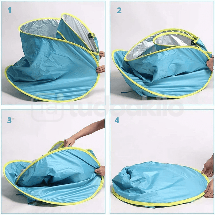 Barraca de Praia Infantil com Piscina e Proteção UV - tudoakilo