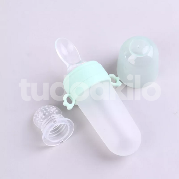 Kit Colher Dosadora e Porta-frutinha de Silicone • Pappatuti