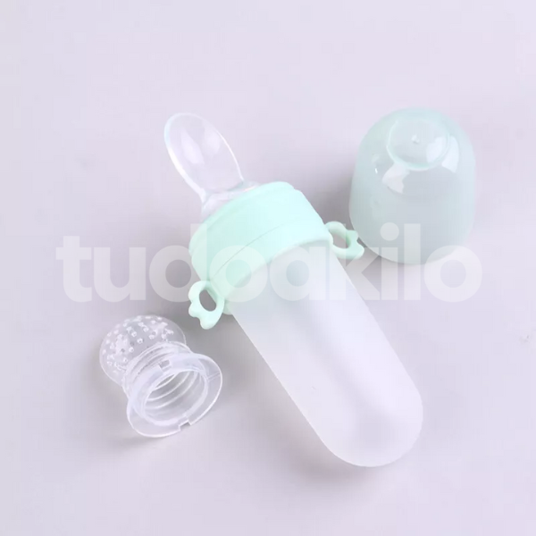 Kit Colher Dosadora e Porta-frutinha de Silicone • Pappatuti  tudoakilo