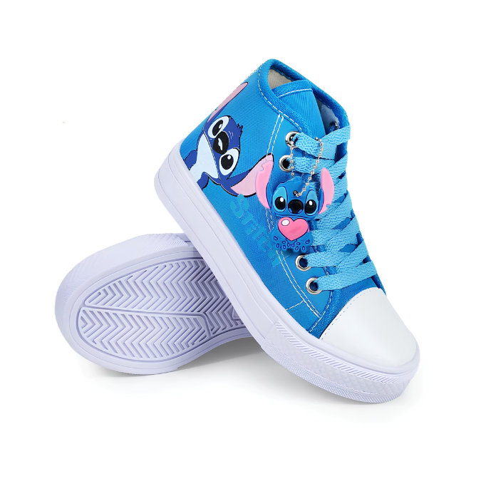 Tênis Infantil Botinha Cano Alto Stitch  tudoakilo