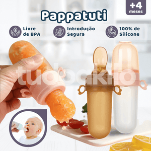 Kit Colher Dosadora e Porta-frutinha de Silicone • Pappatuti