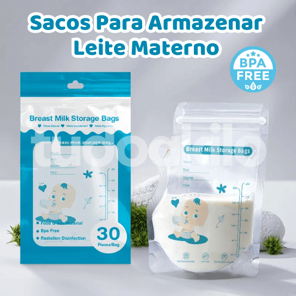 Kit 30 Sacos Para Armazenar Leite Materno 250ml - tudoakilo