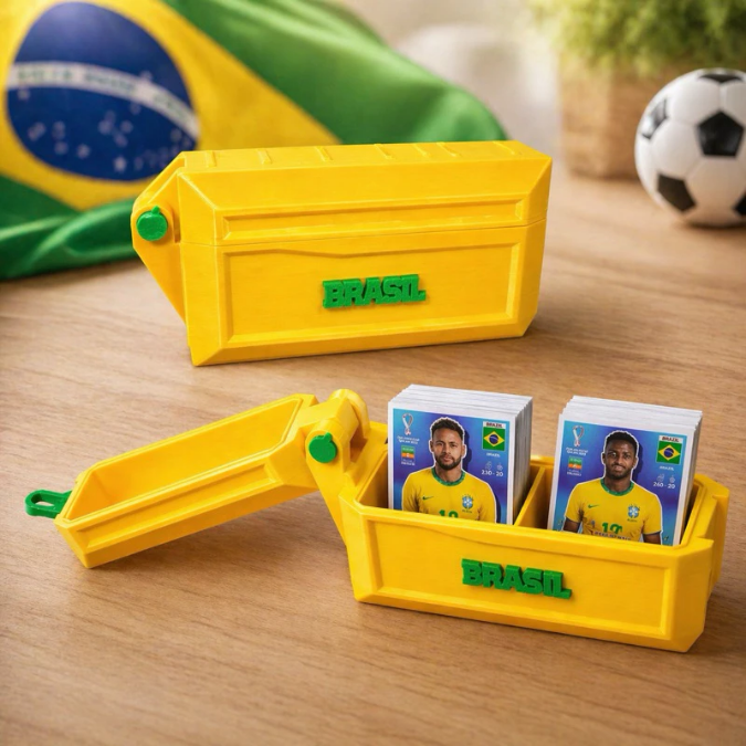 Porta Figurinhas Brasil Copa do Mundo 2026  tudoakilo