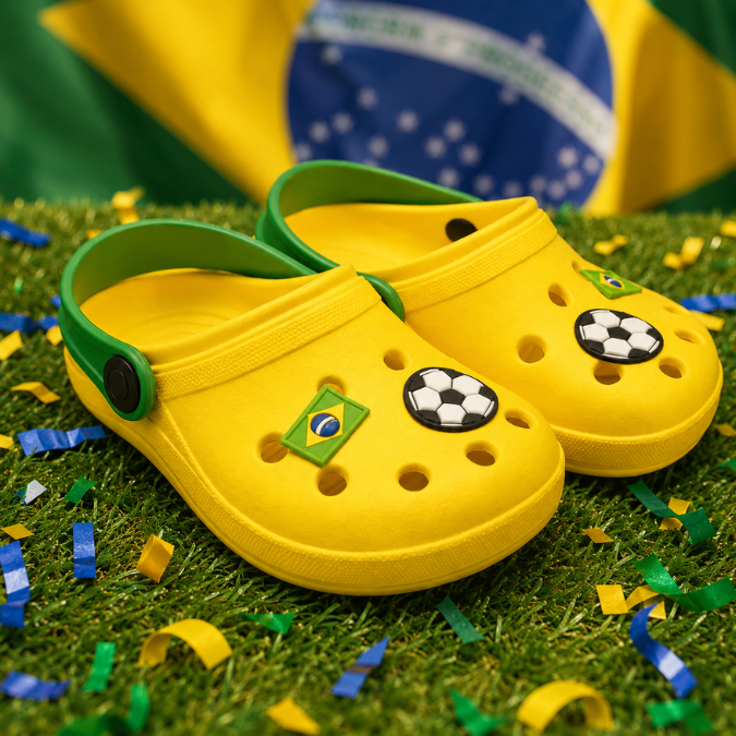 Sandália Babuche Infantil Brasil Copa do Mundo 2026  tudoakilo