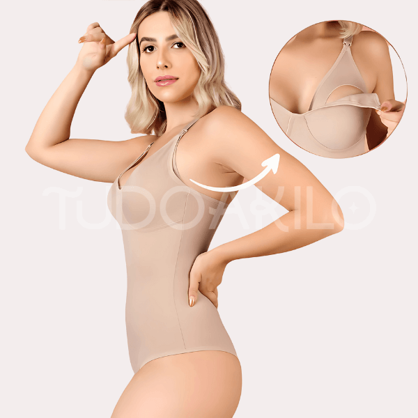 Body Modelador de Amamentação Pós-Parto Sem Bojo  tudoakilo