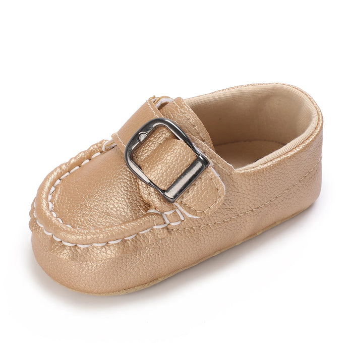 Sapatinho de Bebê Antiderrapante Mocassim Fivela, vista de cima