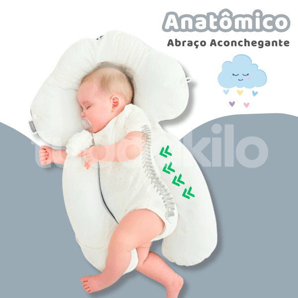 Travesseiro Anatômico para Bebês Hipoalergênico • Aconcheguinho - tudoakilo