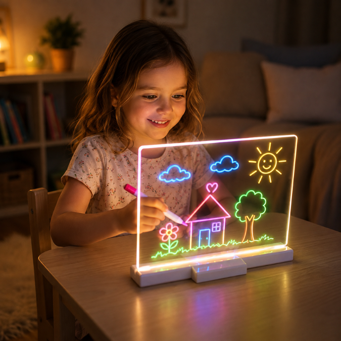 Quadro Mágico Led Neon Infantil  tudoakilo