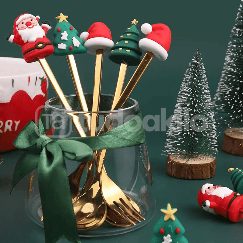 Jogo de Talheres Decoração de Natal em Aço Inoxidável • Tai - tudoakilo