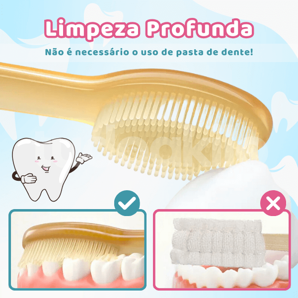 Kit Escova Dental Infantil de Silicone • Baby Dental  tudoakilo