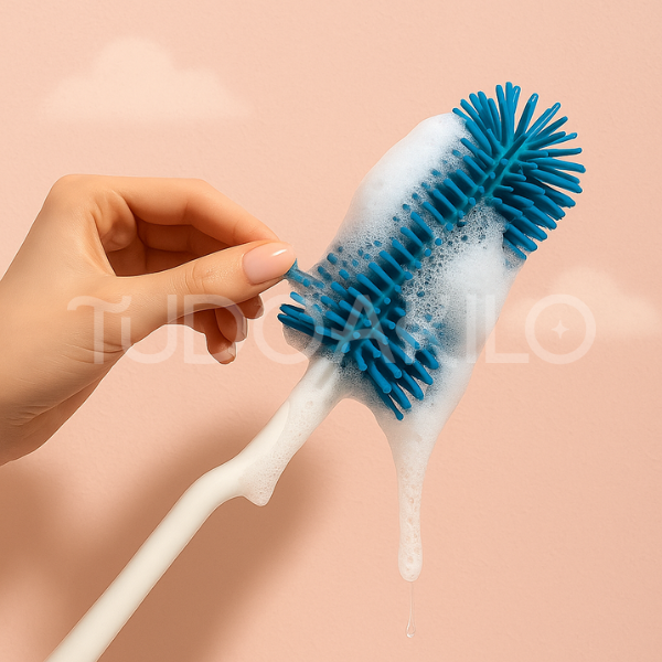 Escova de Mamadeira em Silicone • Kit 4 Peças  tudoakilo