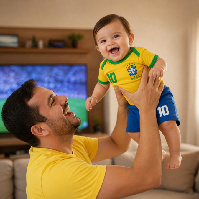 Body Bebê Copa do Mundo 2026 • Kit 2 Peças  tudoakilo