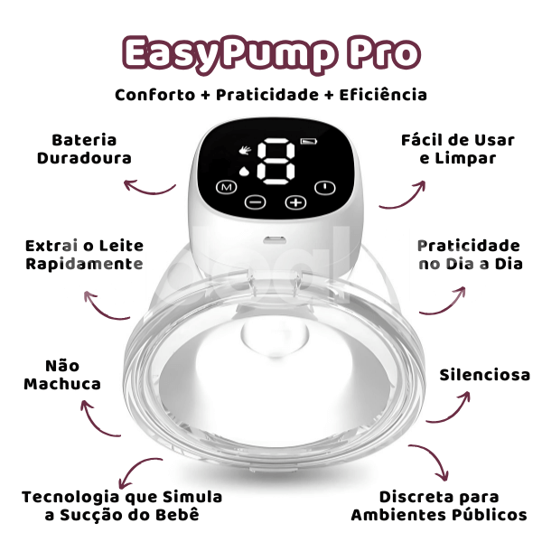 Bomba Extratora de Leite Elétrica • EasyPump Pro