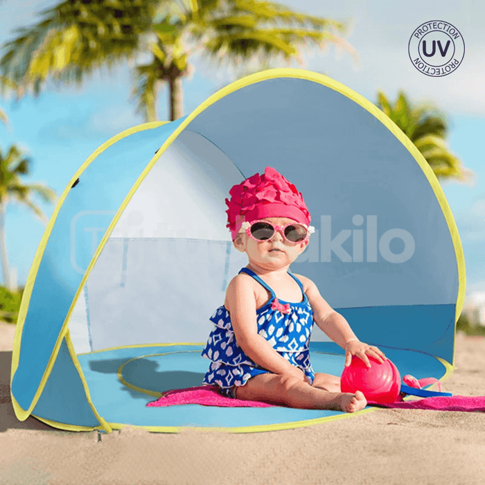 Barraca de Praia Infantil com Piscina e Proteção UV - tudoakilo