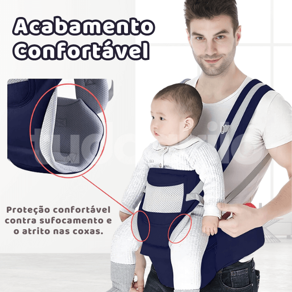 Canguru Ergonômico com Assento Hipseat até 25kg • Kangu - TudoAkilo