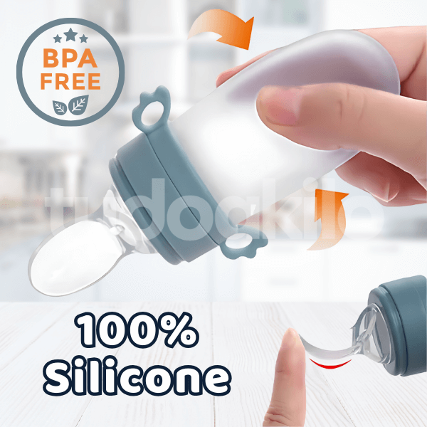 Kit Colher Dosadora e Porta-frutinha de Silicone • Pappatuti  tudoakilo