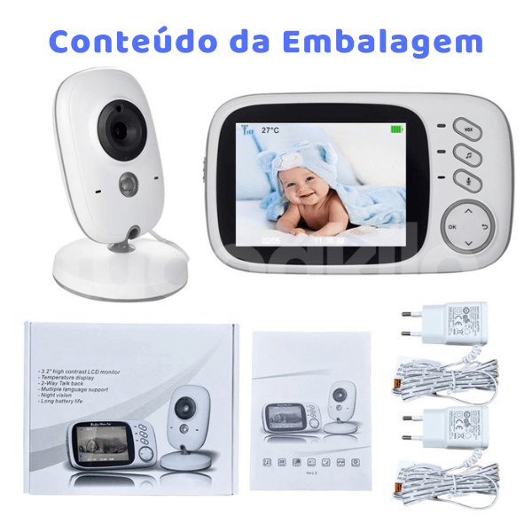 Babá Eletrônica Sem Fio Visão Noturna - tudoakilo