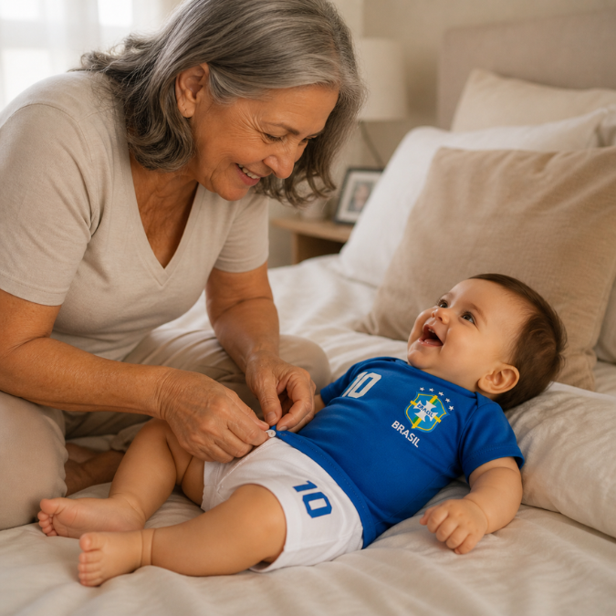 Body Bebê Copa do Mundo 2026 • Kit 2 Peças  tudoakilo
