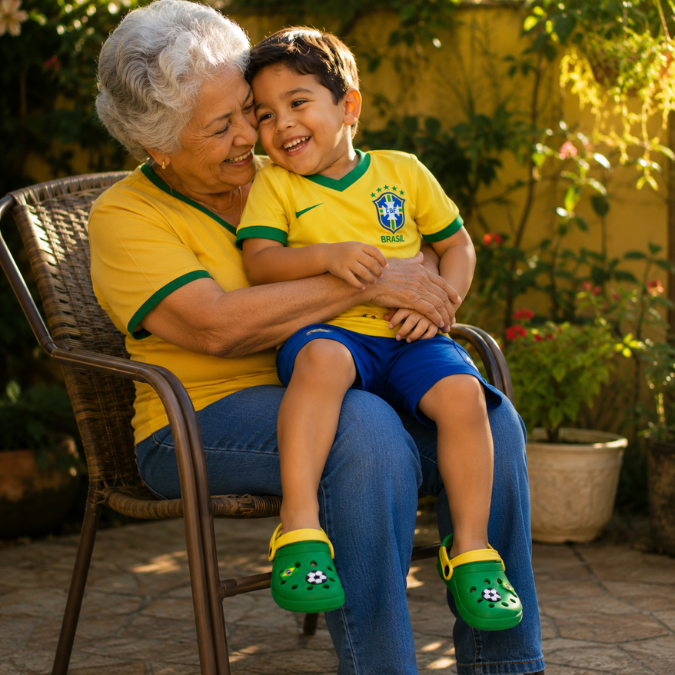 Sandália Babuche Infantil Brasil Copa do Mundo 2026  tudoakilo
