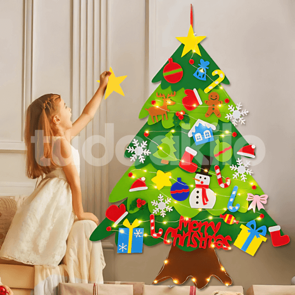 Árvore de Natal em Feltro Montessori + Brinde Especial - TudoAkilo