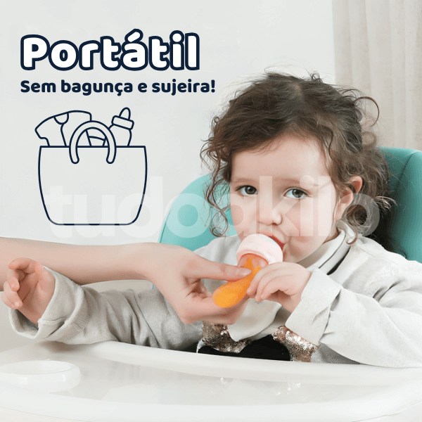 Kit Colher Dosadora e Porta-frutinha de Silicone • Pappatuti  tudoakilo
