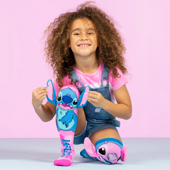 Meia Infantil Cano Alto Stitch Angel, estampa colorida tamanho único
