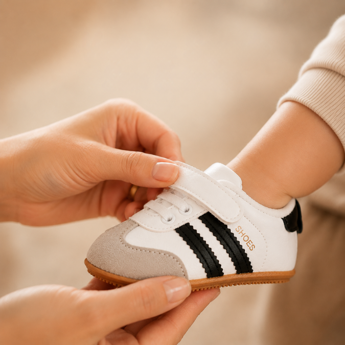 Sapatinho Bebê Sambinha Velcro Antiderrapante  tudoakilo