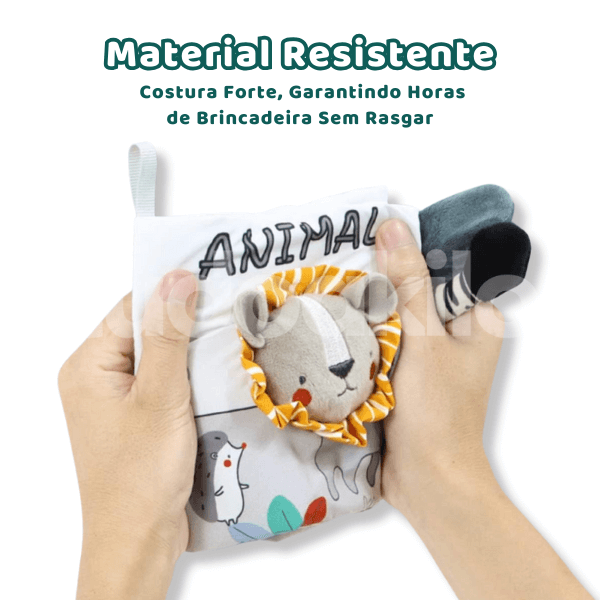 Livro de Pano Sensorial Animais - tudoakilo