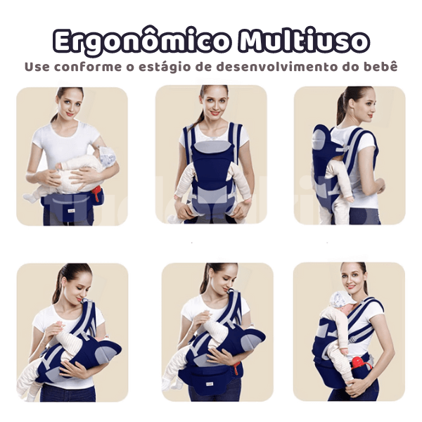 Canguru Ergonômico com Assento Hipseat até 25kg • Kangu - TudoAkilo