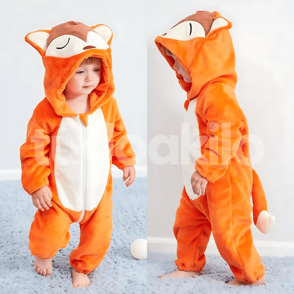 Macacão Pijama Inverno Infantil Bichinhos  tudoakilo