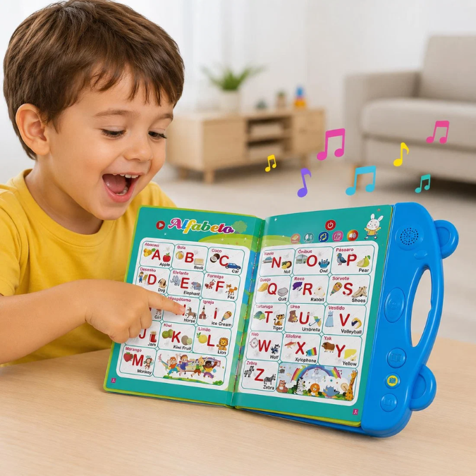 Livro Infantil Interativo Bilíngue Falante • Português e Inglês  tudoakilo