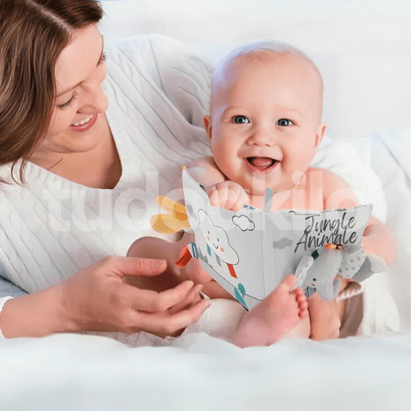 Livro de Pano Sensorial Animais - tudoakilo