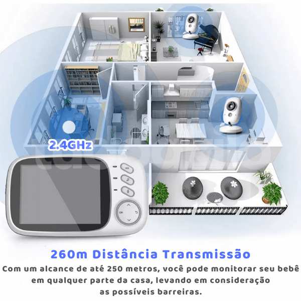 Babá Eletrônica Sem Fio Visão Noturna - tudoakilo