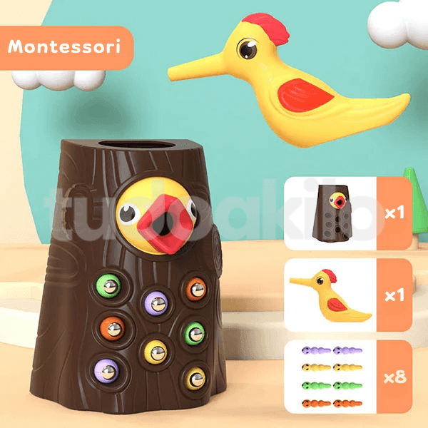 Pica-Pau Magnético Montessori - tudoakilo