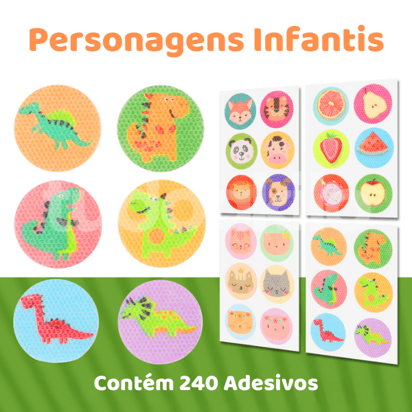 Kit 240 Adesivos Repelente 100% Natural • XAU MOSQUITO - tudoakilo