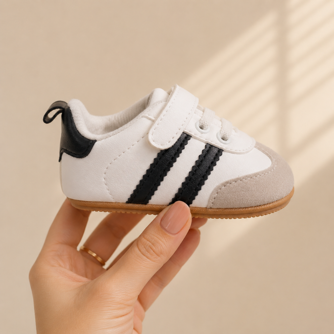 Sapatinho Bebê Sambinha Velcro Antiderrapante, vista lateral