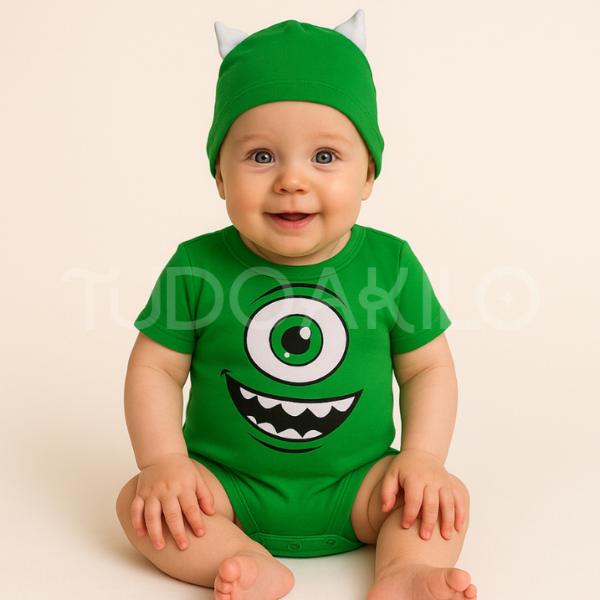 Body Bebê Temático Mêsversário • Kit 2 Peças  tudoakilo