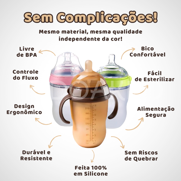 Mamadeira 100% de Silicone • Livre de BPA  tudoakilo